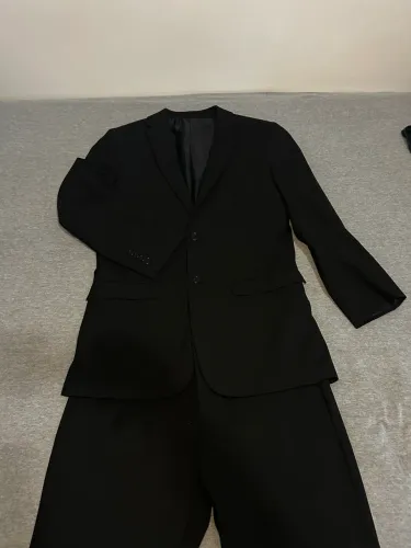 TERNO MASCULINO PRETO SLIM - ADULTO P 