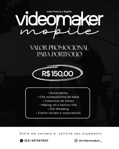 Videomaker mobile em João Pessoa
