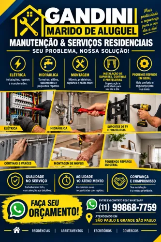 Marido de Aluguel e Manutenção Residencial - Reparos Rápidos e Caprichados!