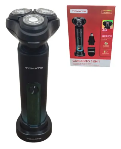 BARBEADOR ELETRICO 3 EM 1 TOMATE RECARREGÁVEL BIVOLT