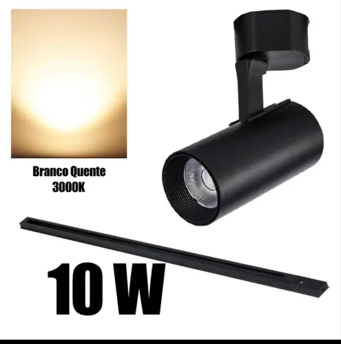 Kit Trilho Eletrificado 2m + 8 Spots LED 10W Novo na Caixa