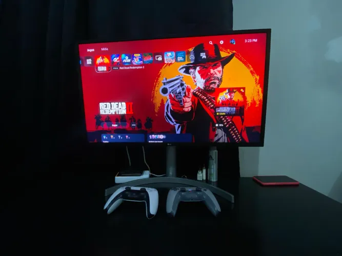 LG 32UL750-W 4K 32? HDR600 + ELG F160N HIDRÁULICO - IMPECÁVEL