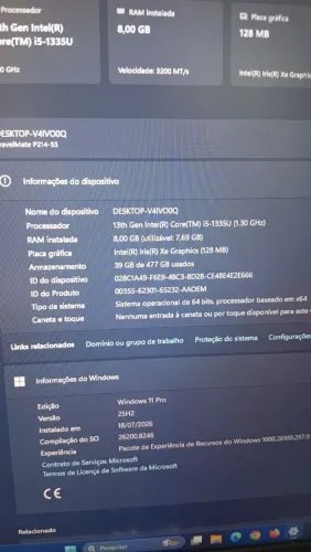 Notebook i5 pra sair hoje.
