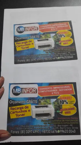 Estágio de manutenção de impressoras