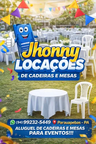 Aluguel de cadeira e mesas
