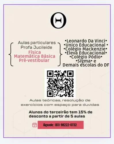 Professora particular de matemática e física 