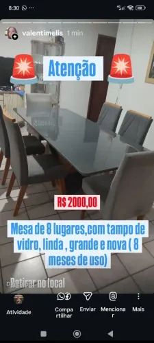 Mesa 8 lugares nova