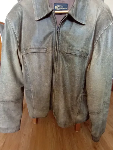 Jaqueta masculina Casual em couro.
