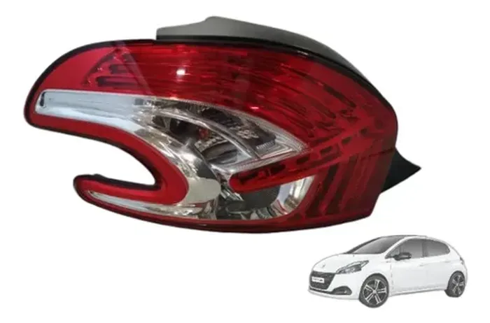 Lanterna Traseira Esquerda Peugeot 208 2013-16 Original Vermelho