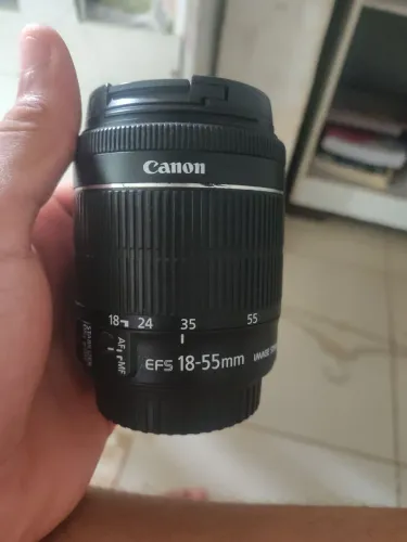 Lente canon EFS 18-55mm seminova pouco tempo de uso negocio