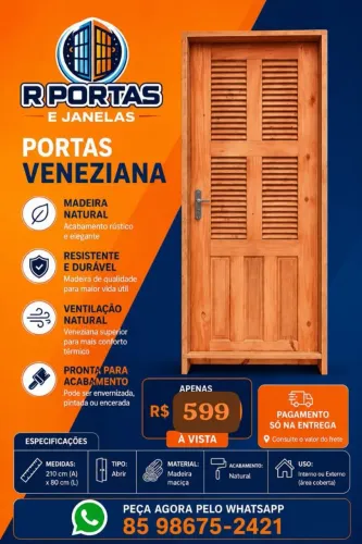 Porta de sala veneziana completa