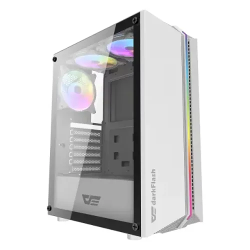Gabinete Gamer Aigo darkFlash DK151 RGB Mid Tower - Branco (3 Fans ARGB)
