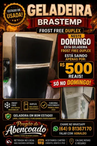 Geladeira Brastemp Frost Free duplex funcionando perfeitamente passamos cartão