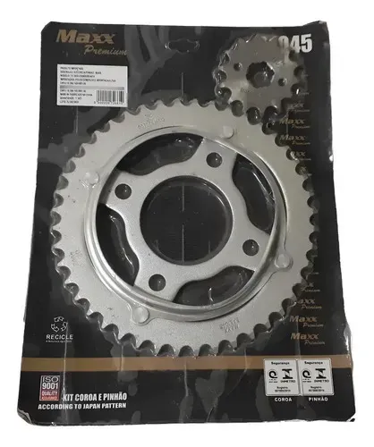 Kit Coroa Pinhão Cg Fan 125 05/08 Cg 125 Titan 00/04 44/14 Prateado