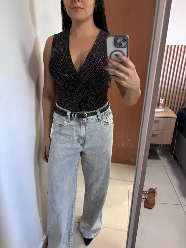 body sweet fairy preto com brilho p