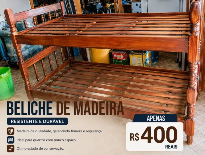 Beliche usada de madeira