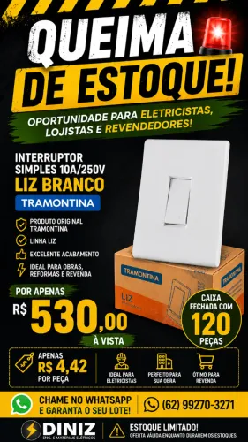 Kit Interruptor Simples Tramontina Liz