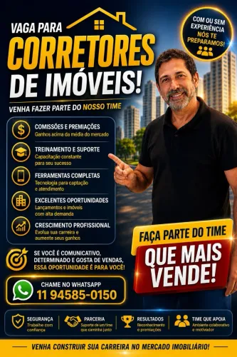 Vendedor - corretor de imóveis lançamento MCMV