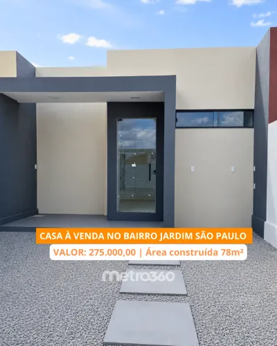 Casa à venda no Bairro Jardim São Paulo, 2 quartos, Petrolina