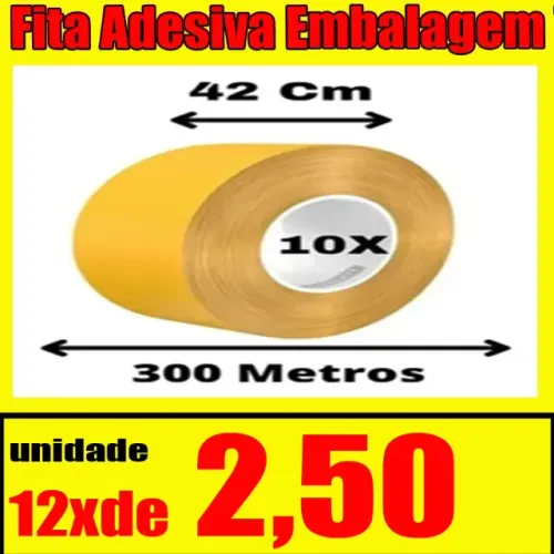 Fita Adesiva Marrom 42mm X 300 Metros