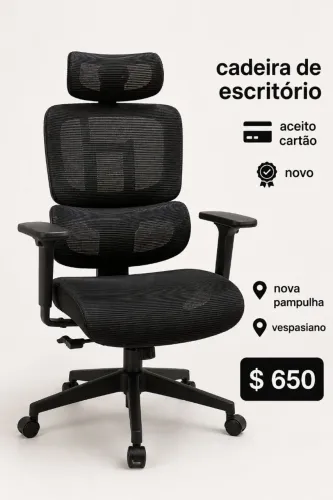 cadeira de escritório novo , 650 reais