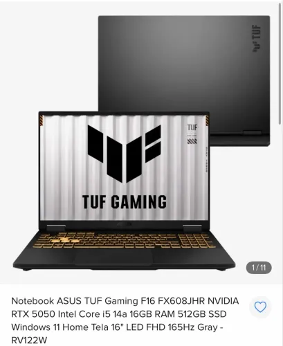 Notebook ASUS TUF ASUS TUF Gaming F16 FX608JHR-RV122W 