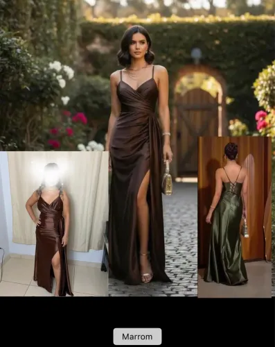 Vestido de festa marrom!