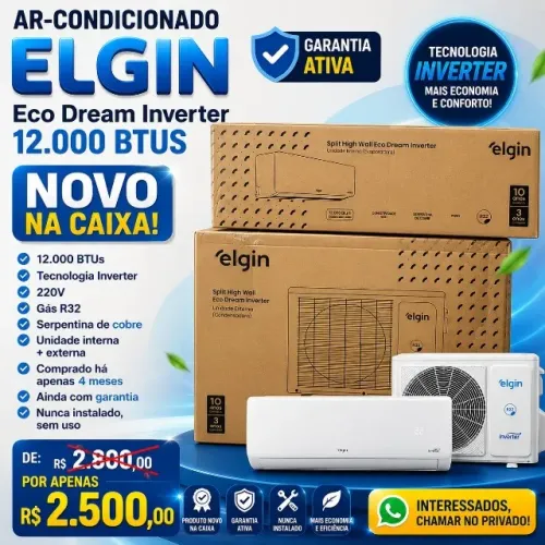Ar-Condicionado Elgin Eco Dream Inverter 12.000 BTUs ? NOVO NA CAIXA