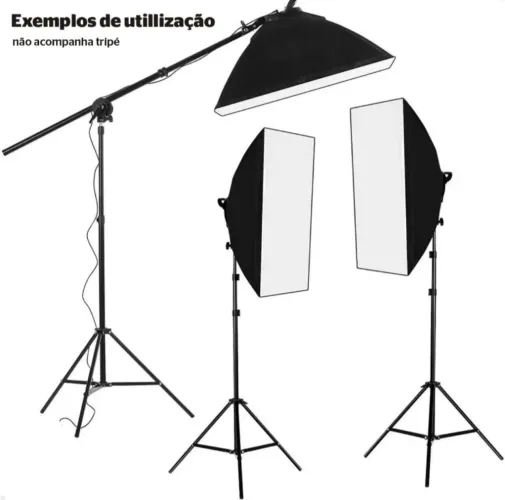 Softbox luz + braço articulado