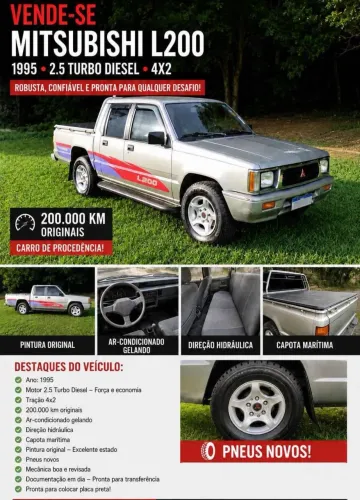 Mitsubishi L200 2.5 4X2 CD Turbo Diesel 1995