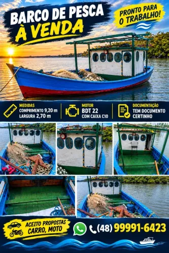 Barco pesqueiro no BARATO.