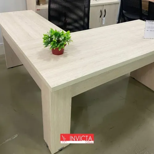 MESA M L COM GAVETAS 140CM PARA ESCRITÓRIO/HOME OFFICE