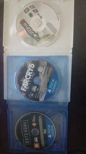 Jogos PS4 e Nintendo Wii Originais | Days Gone, Far Cry 5 e Top Spin 3