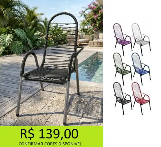 Cadeira de área de otima qualidade - frete fixo apenas 29,00