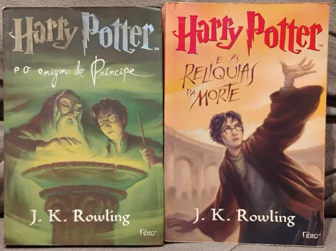 2 livros Harry Potter (Enigma do Príncipe, As Relíquias da Morte)