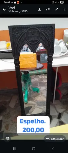 Espelho estilo rústico madeira maciça. 