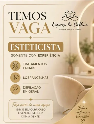 Salao de beleza contrata esteticista e cabeleireira