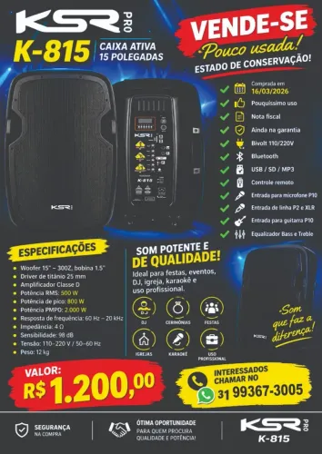 CAIXA ATIVA KSR K-815 - 15