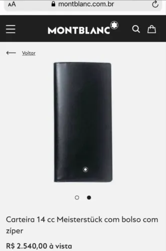 Carteira Montblanc Meistertuck 14cc Original