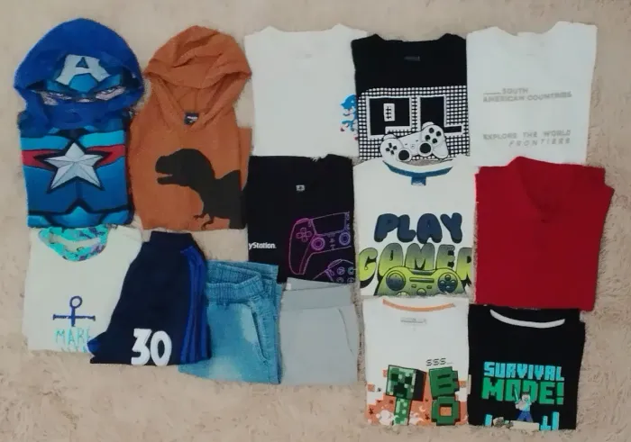 Lote de roupas para meninos 10 anos