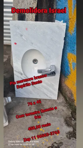 Pia mármore banheiro nova 