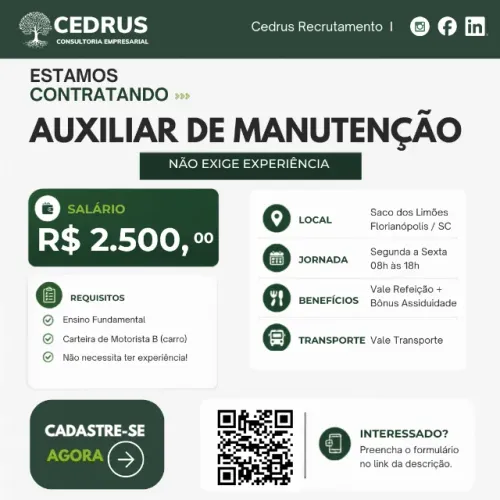 Auxiliar de Manutenção