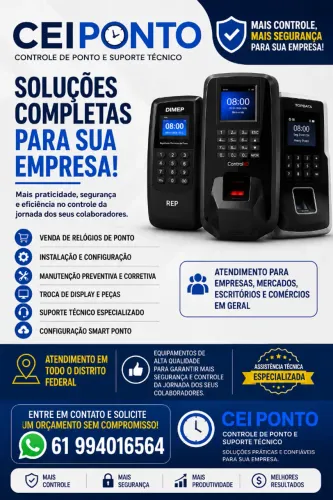 CEI PONTO | Venda, Instalação e Assistência Técnica de Relógio de Ponto no DF