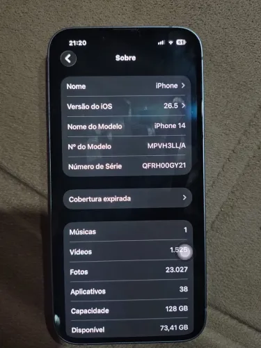 Vendo iPhone 14 muito novo