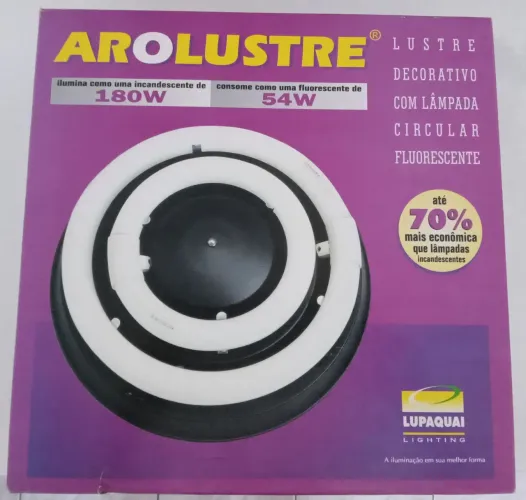 Lustre com Lâmpada Circular Fluorescente