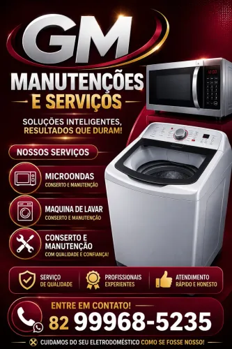 Conserto e manutenção de máquina de lavar e mricoondas