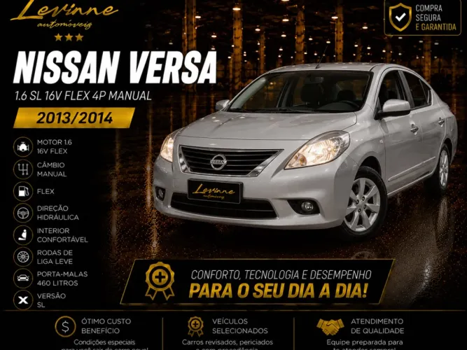 Nissan Versa SL 1.6 16V Flexstart 4P Mec. 2014