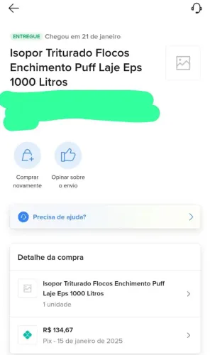 1m³ Flocos de isopor para concreto 1000L