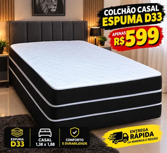Colchão casal espuma d33