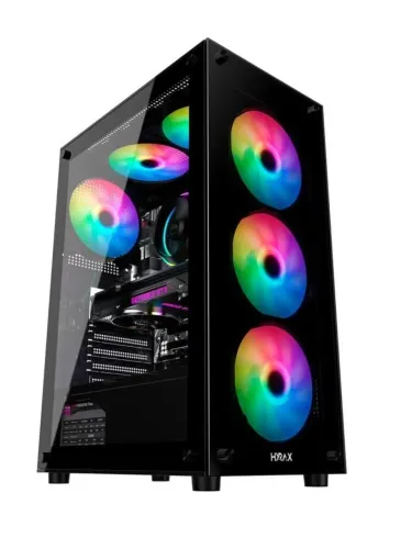 Gabinete Gamer Hyrax HGB210, Mid Tower, ATX, Lateral e Frontal em Vidro Temperado, Sem Fan
